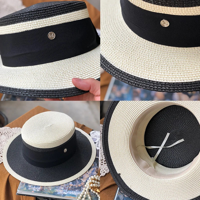 Шляпа с плоским верхом в британском стиле шляпа от солнца маленькими полями