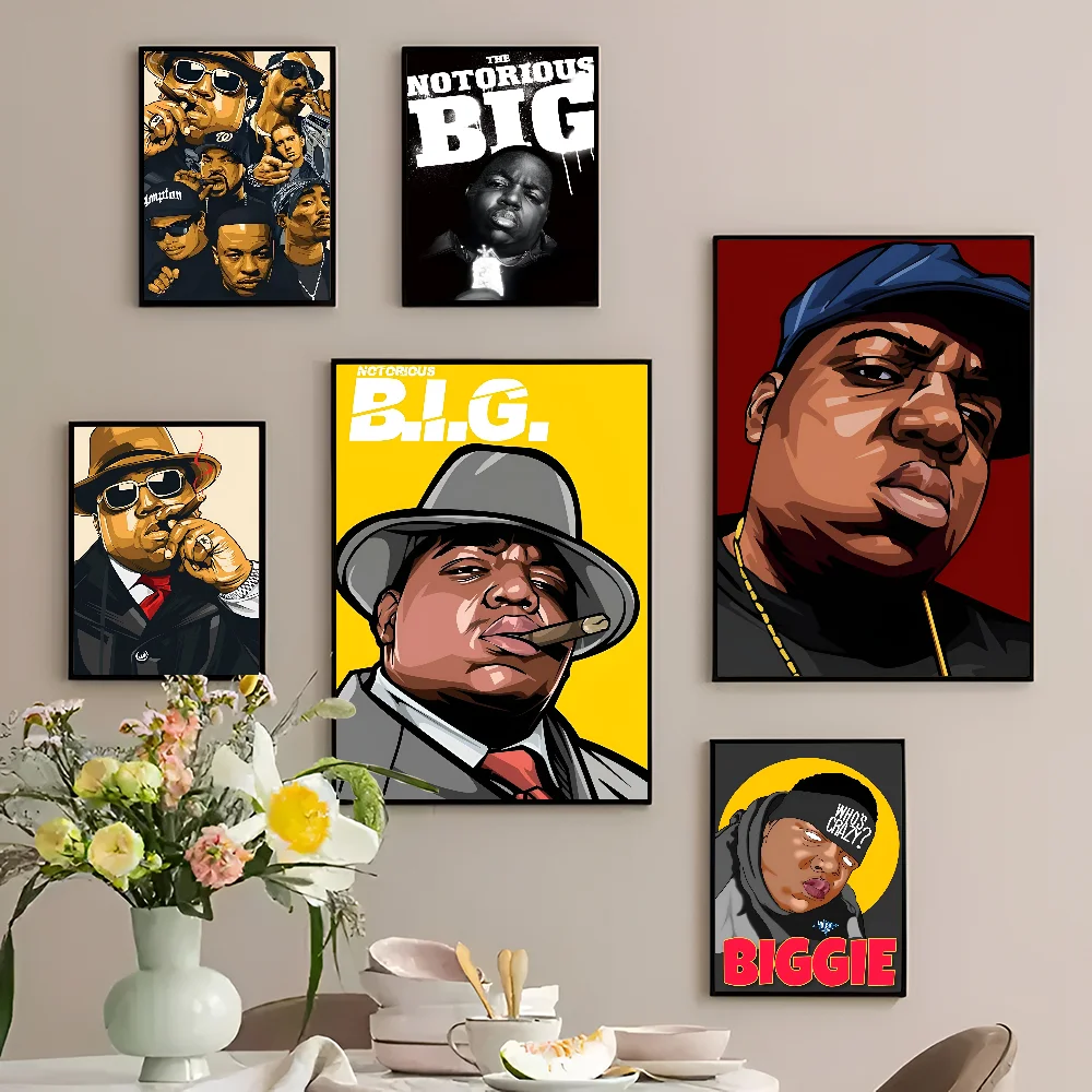 Notorious Biggie Smalls Классический аниме-плакат Водонепроницаемая бумажная наклейка