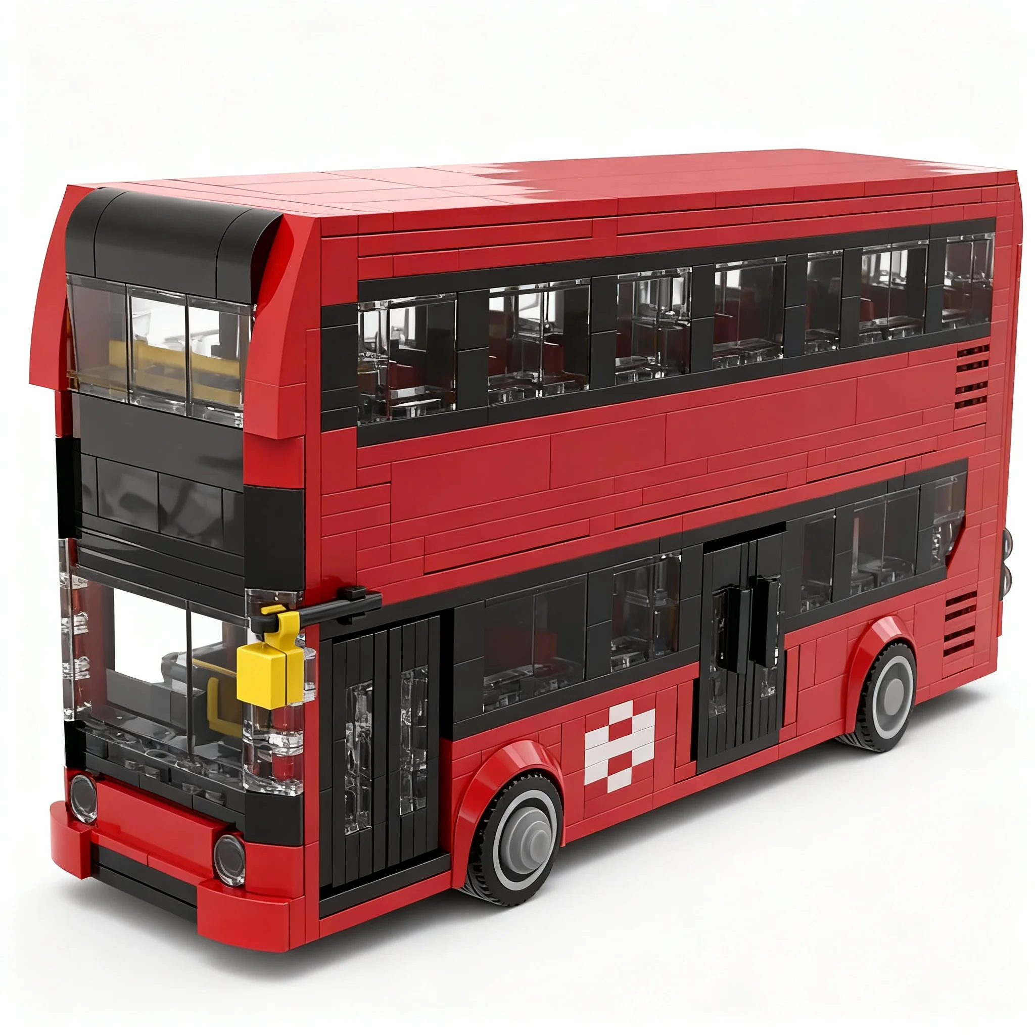 Фото 1025 шт. MOC City MOC # 33-секционный лондонский двухъярусный автобус Alexander Dennis Enviro 400, модель из строительных блоков, рождественский подарок, игрушка, 3D-конструктор №3