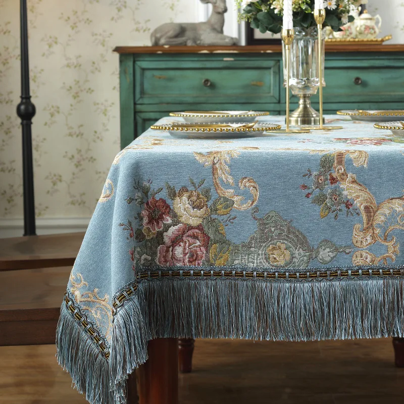 Round Dining Table Coffee Cloth Dust-proof