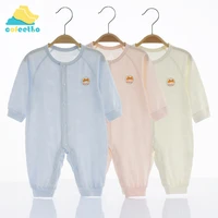 3 pcs baby bodysuit thin summer romper pure cotton pair button long sleeve clothes newborn boy and girl pajamas climbing clothes