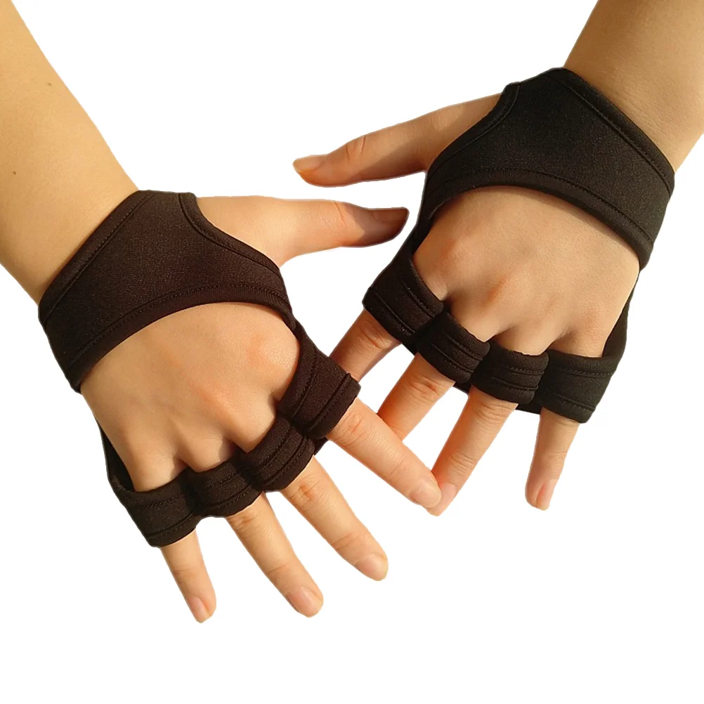 

Gym Gloves Men Women Workout Weight Lifting Gloves Non-slip Silicone Fingerless Gloves Padded with Wrist Strap Palm Protection