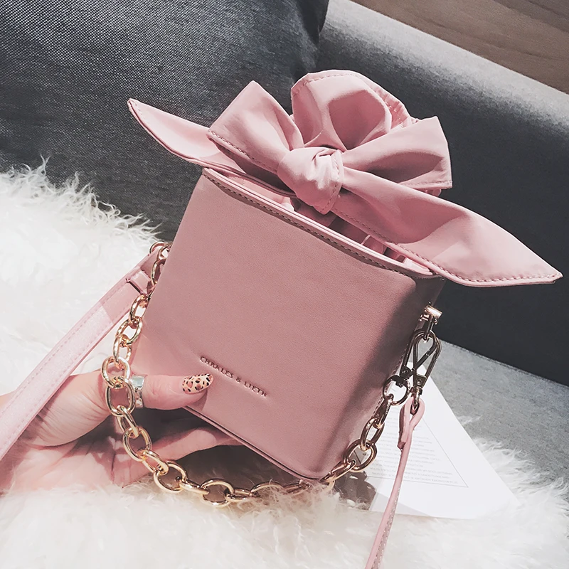 

Women's Designer Handbag 2020 Fashion New High quality PU Leather Women Tote bag Bow Chain Shoulder Messenger bag Mini Box bags