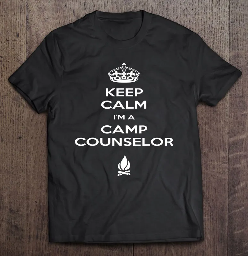 

Футболка с надписью Keep Calm I'm A Camp Adviser, мужские футболки, футболки с коротким рукавом, футболки для женщин