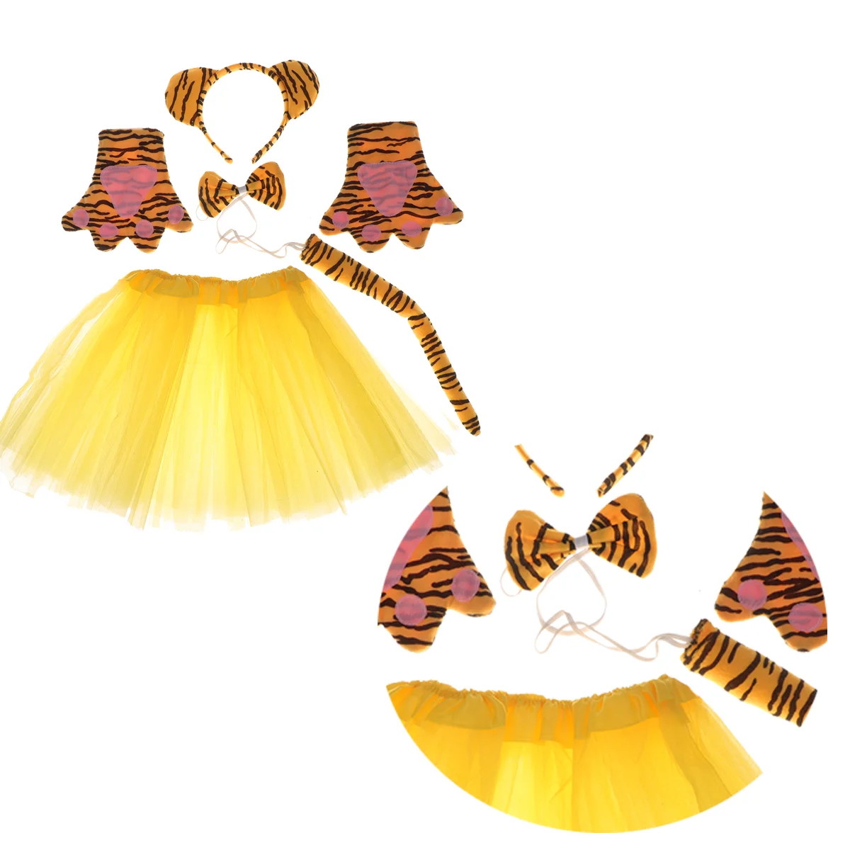 

Cosplay Party Costume Animal Kids Set Tutu Skirt Decors Kit Animals Tail Supplies Bow Fancy Headband Ear Kid Girl Carnival