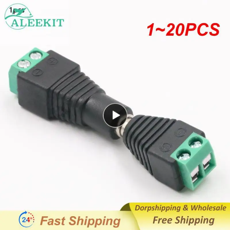 

1 ~ 20 шт. Коаксиальный Cat5 к Bnc Штекерный разъем питания постоянного тока, гнездовой разъем постоянного тока, Штекерный адаптер Av BNC UTP для камеры видеонаблюдения, Video Balun