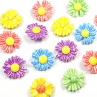 popular little daisy ceramic beads for jewelry making necklace hairpin 18mm colorful flower shape porcelain beads wholesale