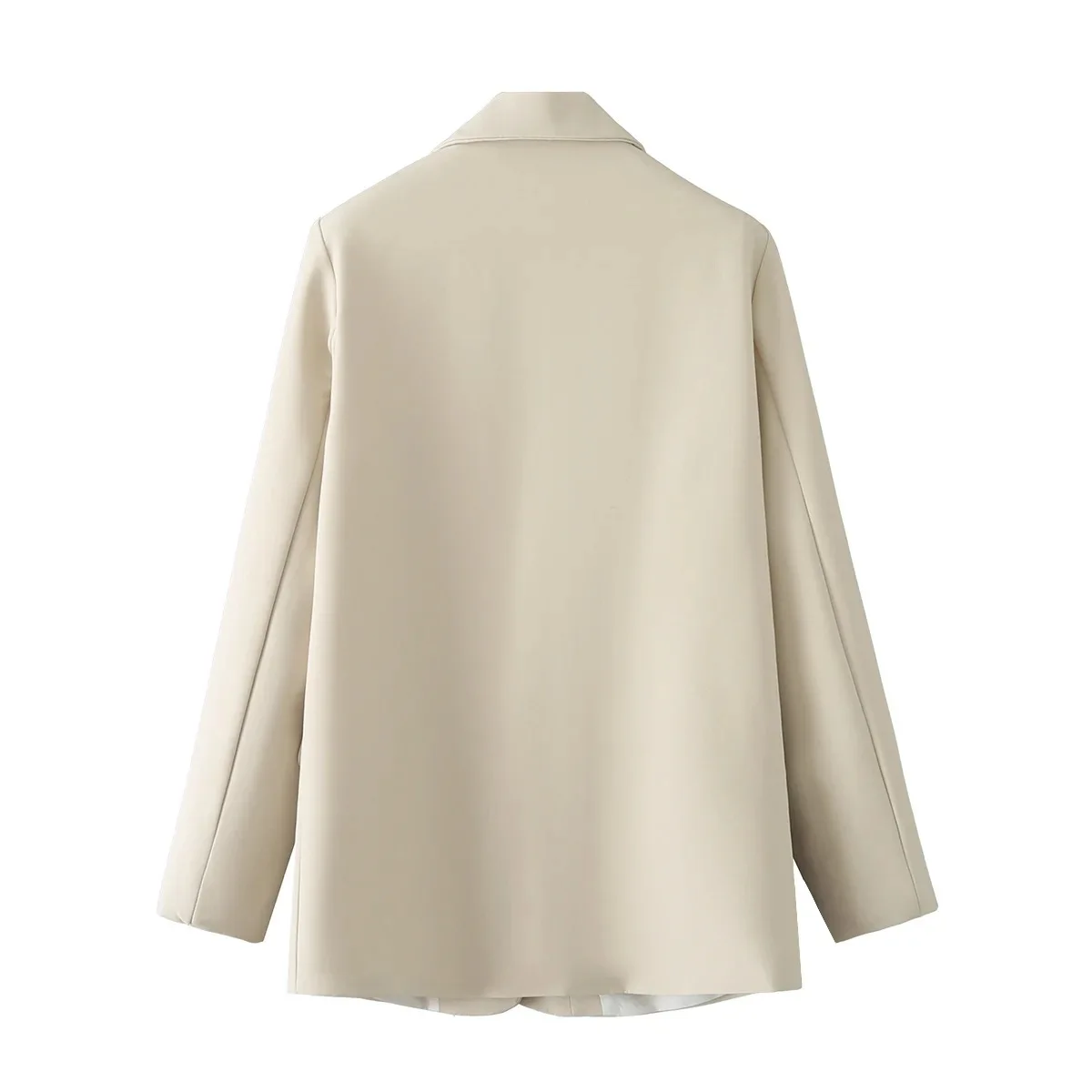LXUNYI Solid Color Casual Blazers 2022 Suit jacket Women Spring Long Sleeve Loose Beige Fashion Work Blazer Lady Coat