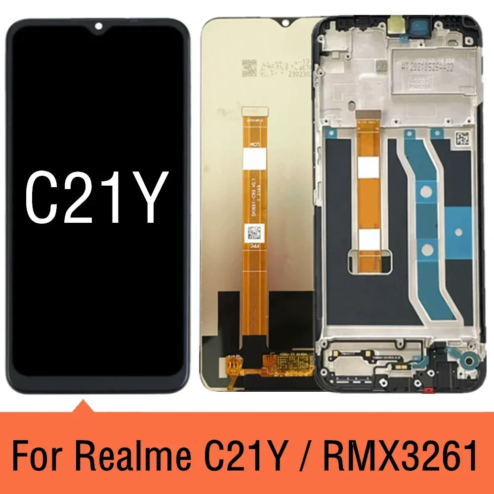 6 5 &quotдля Oppo Realme C21Y RMX3261 ЖК-дисплей с сенсорным экраном и рамкой для RMX3263 замена