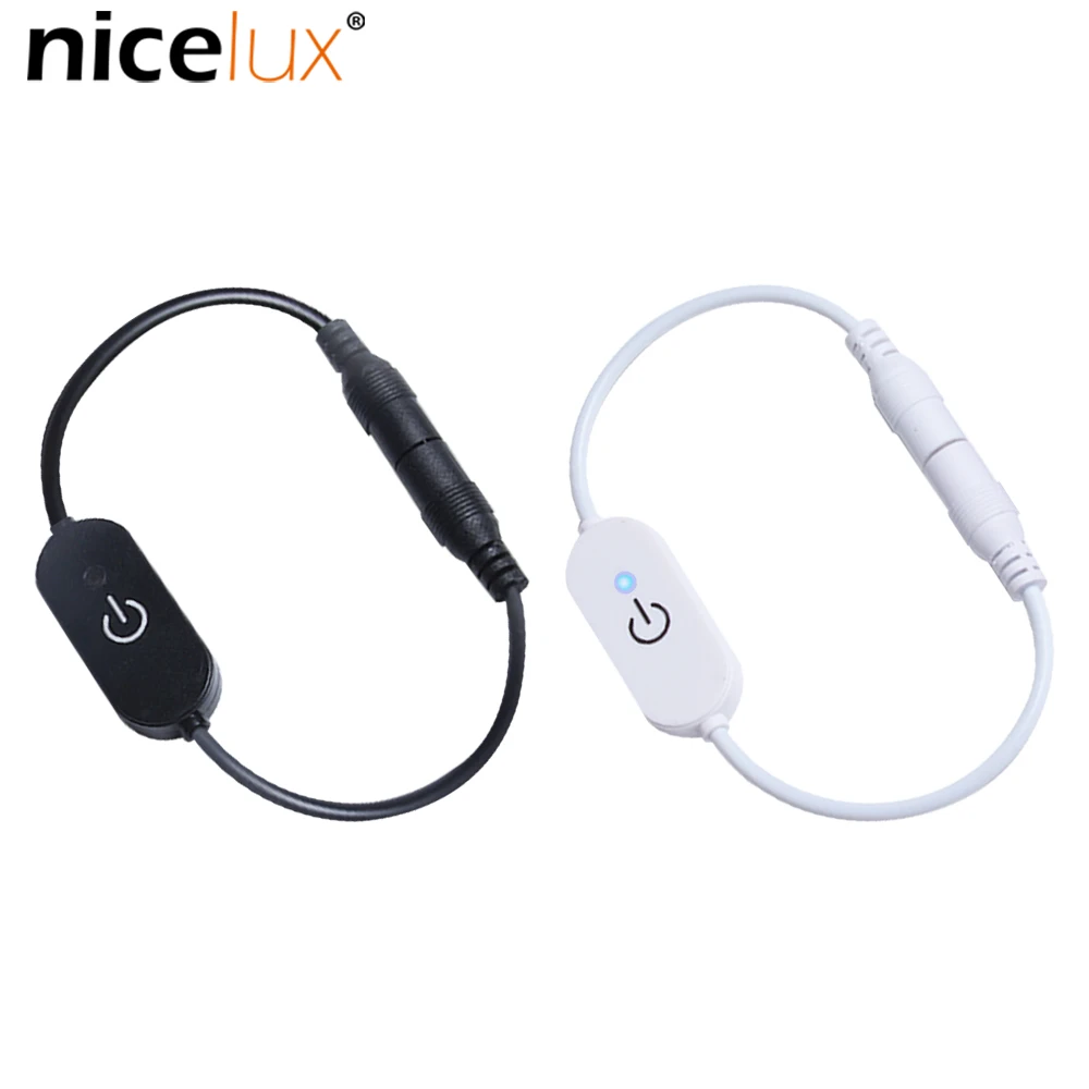 

3A SMD COB LED Lights Dimmer Touch Switch DC 12V 24V Brightness Memory Function with DC Female Plug for Control LED Strip Light