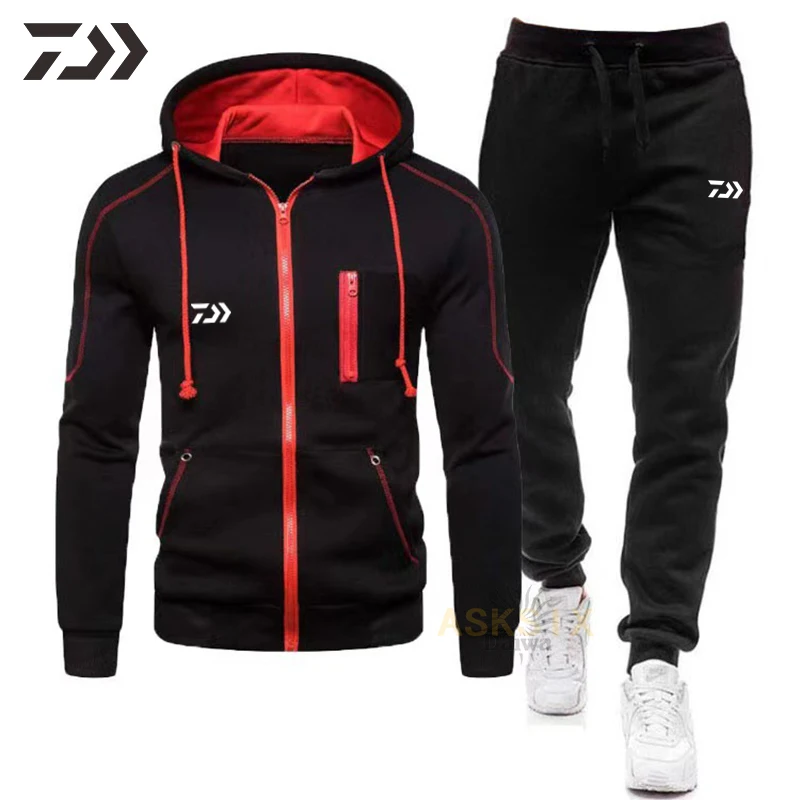 Spring Summer Fishing Suit Thin Breathable Quick Dry Daiwa Fishing Clothes Men Outdoor Sports Fishing Wear Anti-sweat Hoodies