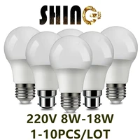1 10pcs led bulb lamps e27 b22 220v light real power 8w 9w 10w 12w 15w 18w warm white cold white lampada for home