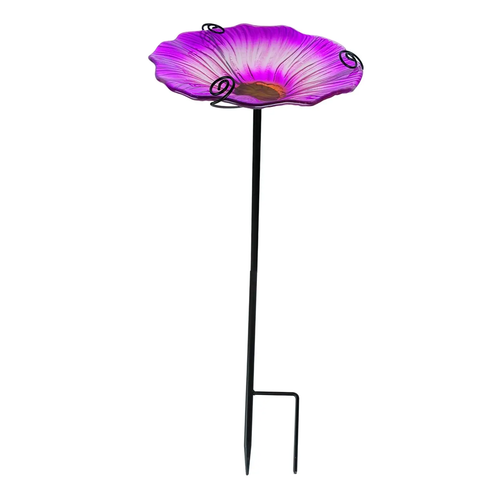 

Bird Bath Metal Garden Bird Feeder Stake Ornament Bird feed Tray with Stake for Outdoor Garden Patio Lawn Courtyard Bird Watcher