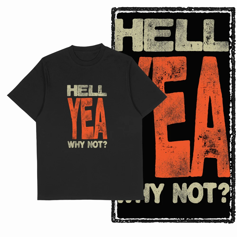 Фото Coolmind X0074 Hell Yeah Attitude Hellfire Spirit футболка с рисунком, хлопковая эксклюзивная мужская футболка, уличная футболка для мужчин, футболка №2