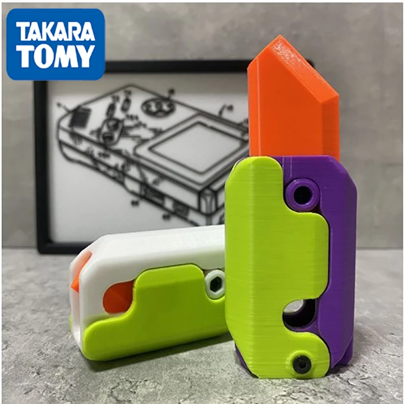 

TAKARA TOMY 3D печать гравитационный куб прыгающий маленький редис нож мини-модель студенческий приз подвеска декомпрессионные игрушки подарки