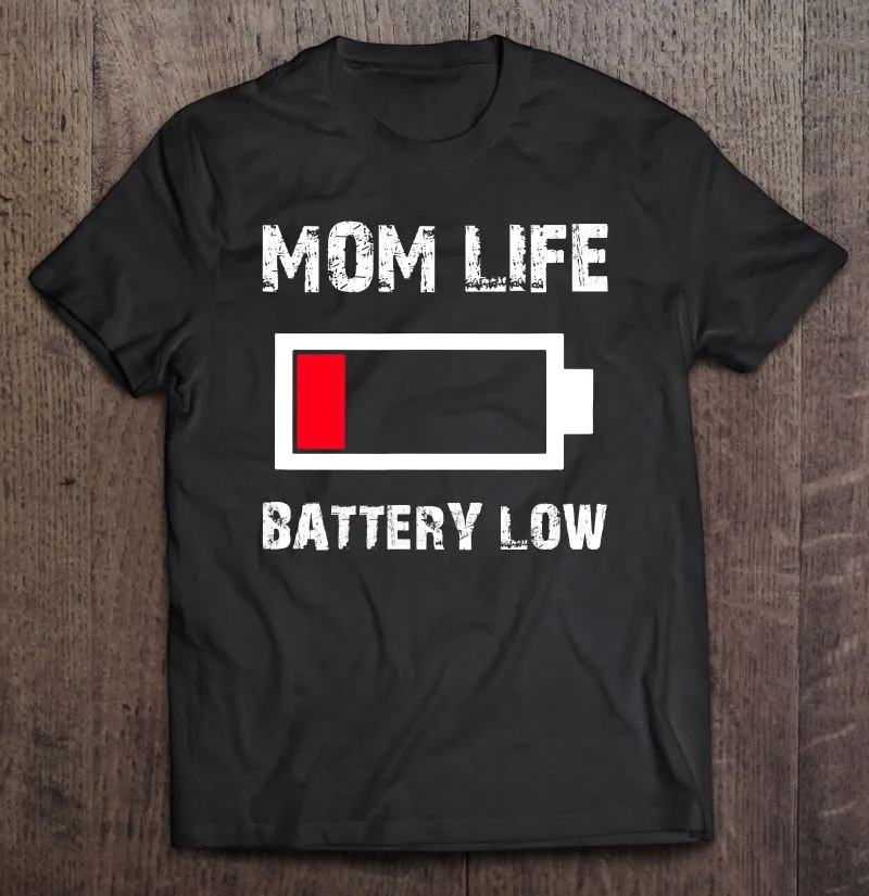 

Футболка мужская оверсайз, винтажная тенниска на день матери, с низким зарядом батареи, одежда в эстетике