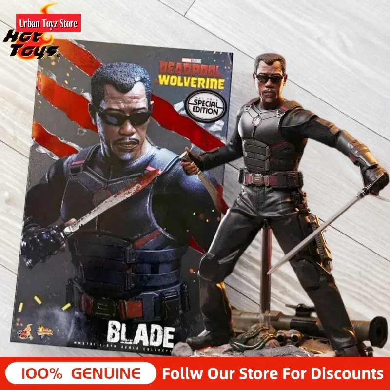 Фото В наличии оригинальные фигурки HOTTOYS HT 1/6 MMS791 Blade, коллекционная модель Marvel Deadpool и Wolverine, игрушка, подарок на день рождения №3