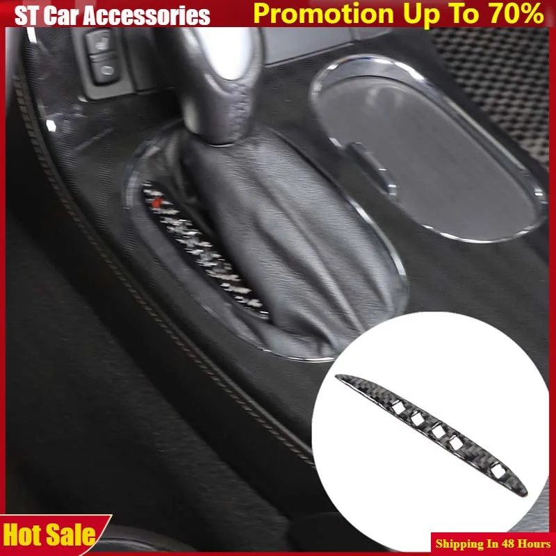 

1PCS Soft Carbon Fiber For Chevrolet Corvette C6 2005-2013 Car Gear Shift PRND Panel Trim Sticker Car Accessories Kit