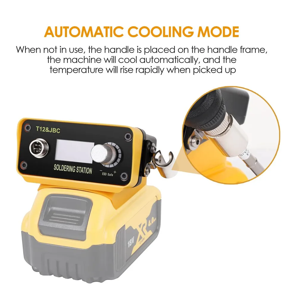 Cordless Soldering Iron Station For Dewalt 20V Max Li-ion Battery DIY Electric Digital Soldering Station For Repair Wire Welding