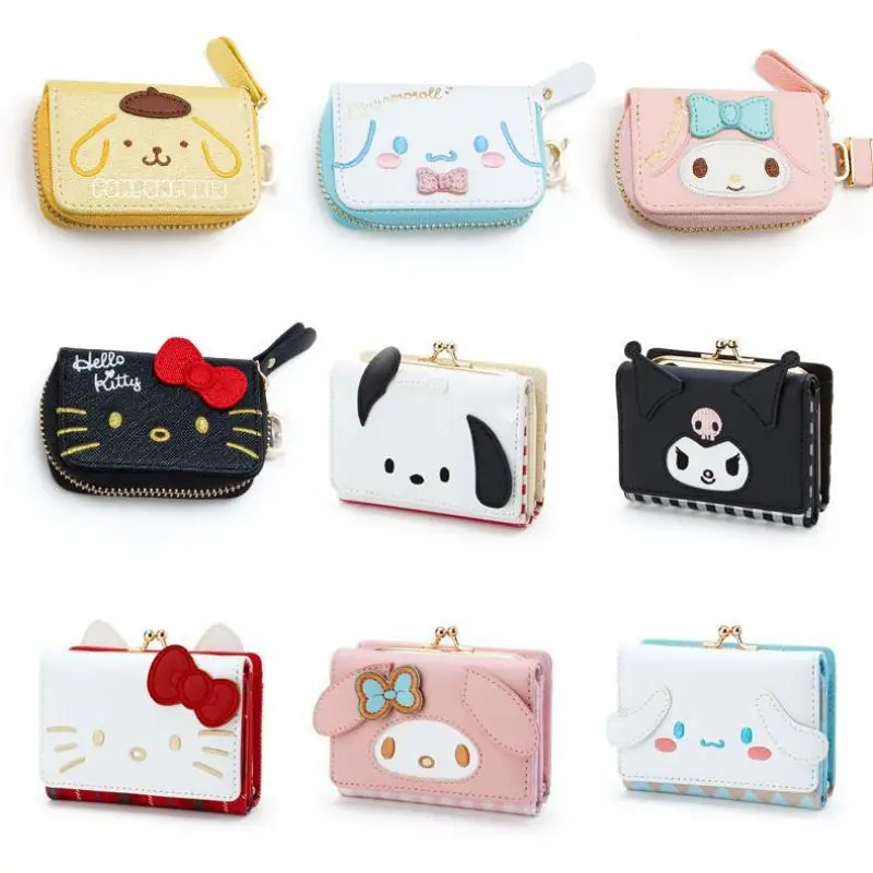 Sanrio Hello Kitty's кошелек Kawaii Pompompurin Melody Kuromi сумка повседневный модный из