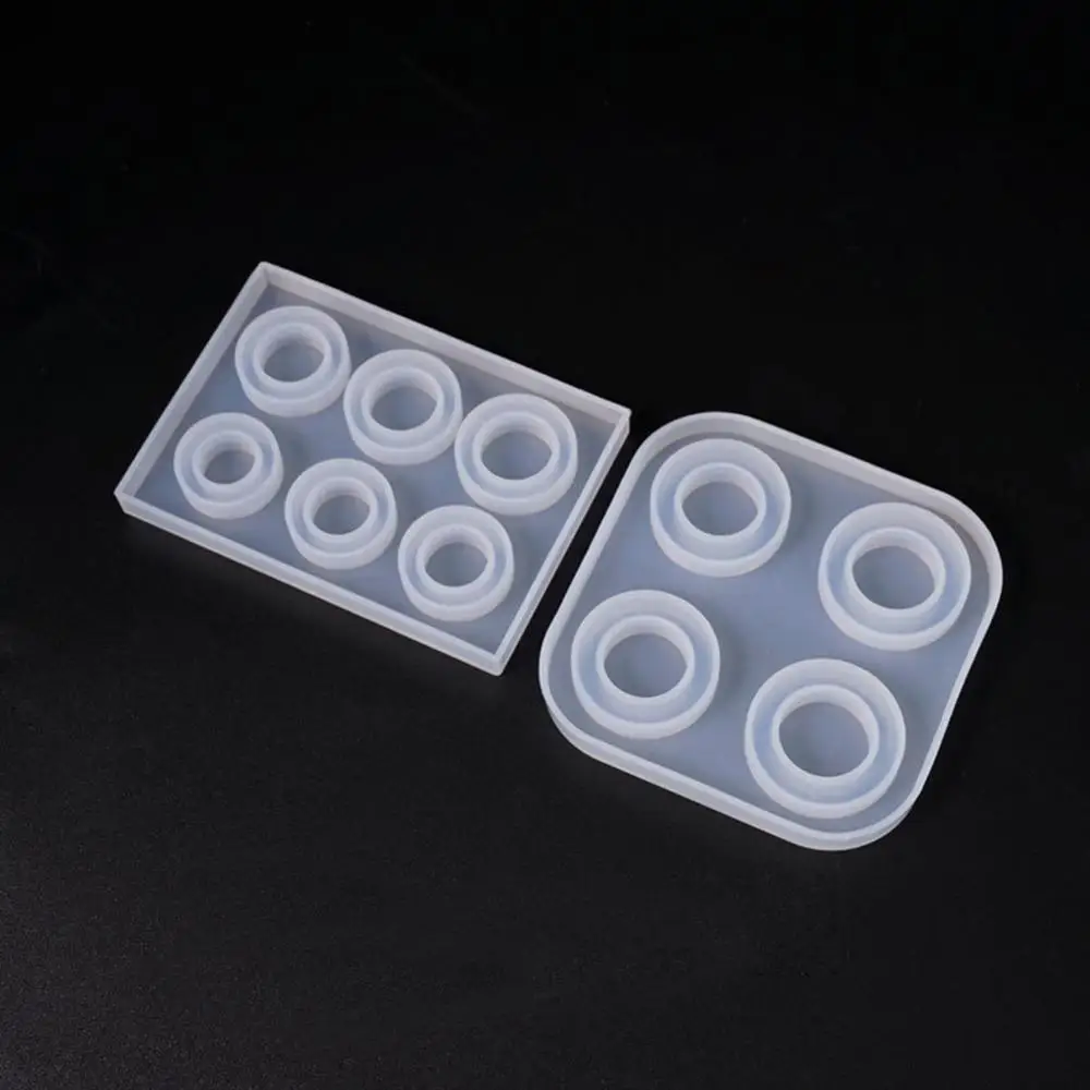 

DIY Resin Crystal Epoxy Resin Molds Jewelry Making Ring Silicone Molds Flat Rings Mould Collection Handmade Jewelry Tools