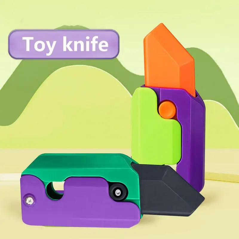 

3D Carrot Gravity Knifes Jump Small Radish Knife Fake Knives Sensory Toys Trick Costume Gravity Knives Carrot Knife Fidget