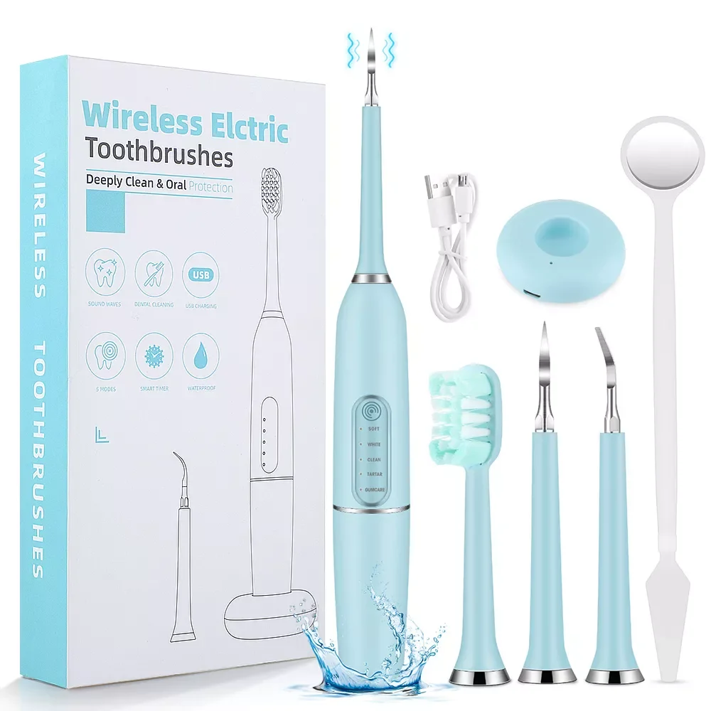 

NEW2023 Electric Dental Calculus Remover Dental Cleaning Device Teeth Cleaner Tooth Whitening Irrigator Remove Tartar Scaler Tee