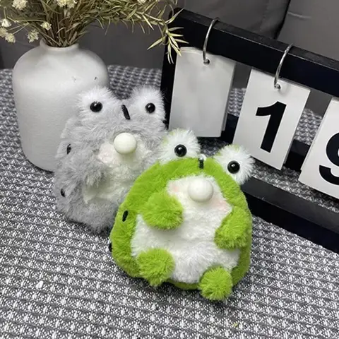 Сжимающая плюшевая лягушка зелёного цвета