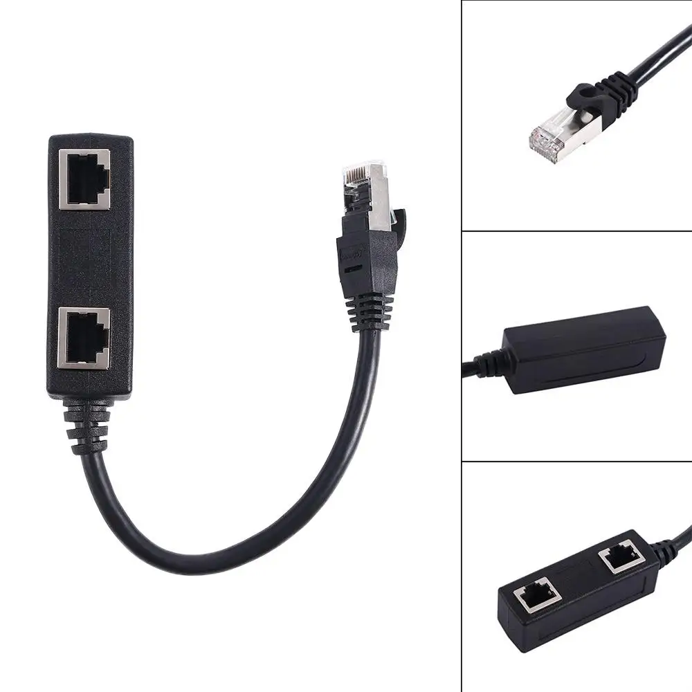 Фото LAN Ethernet для сетевого удлинителя, цифровые кабели, удлинитель, кабель-адаптер, разъем RJ45, разветвитель RJ45, сетевой разъем №5