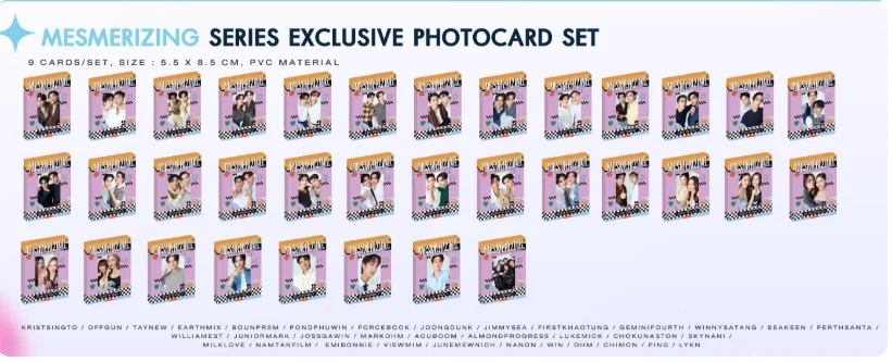 Официальный Gmmtv Geminifourth Williamest Pondphuwin Joongdunk Taynew Nantam Bounprem Mesmerizing Series Эксклюзивный набор фотокарт