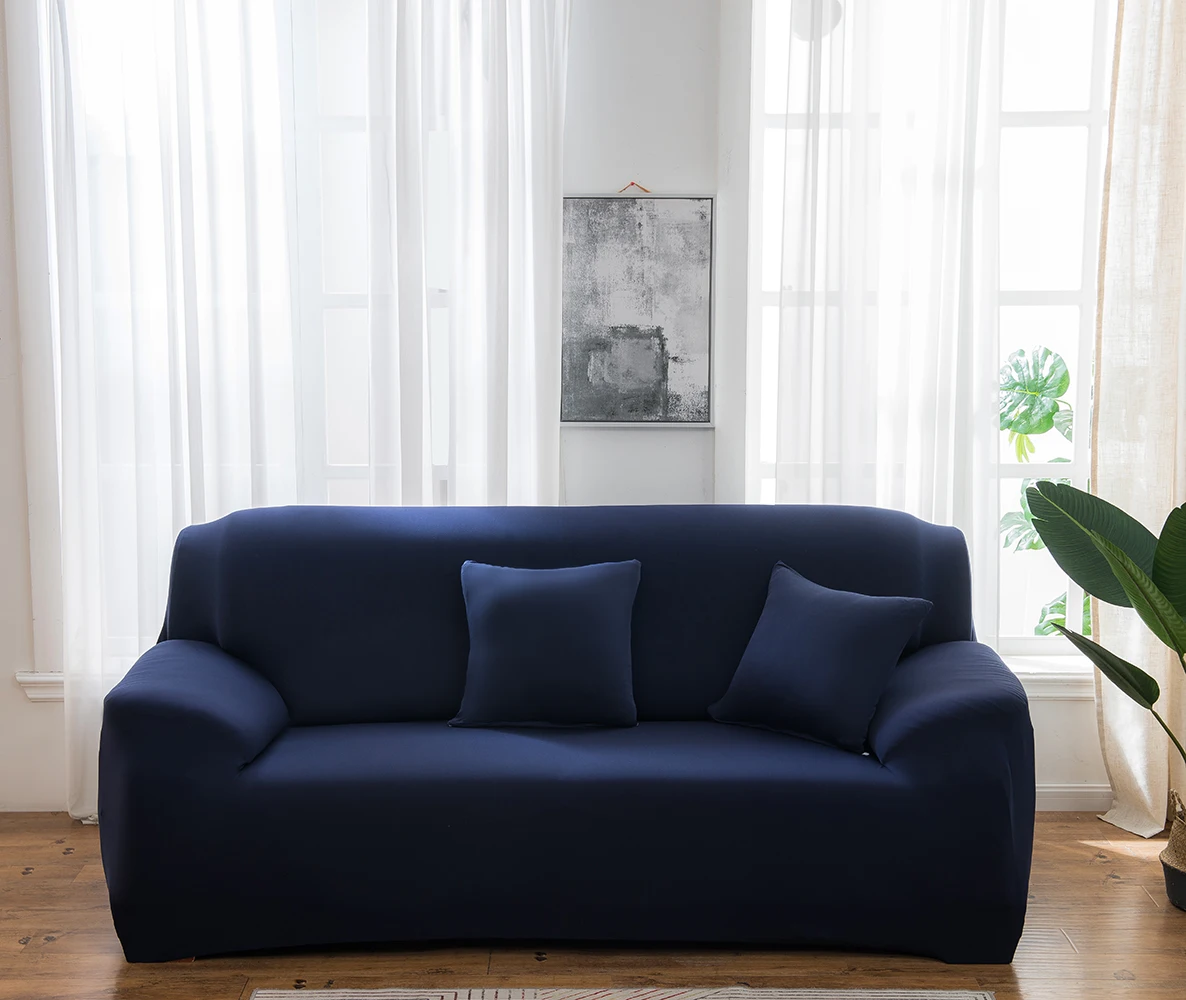 Высокоэластичный дешевый чехол для дивана чехлы Однотонные эластичные Чехлы