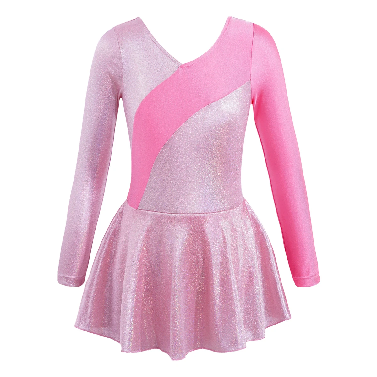 Детское платье для катания на коньках девочек танцевальная одежда с длинным