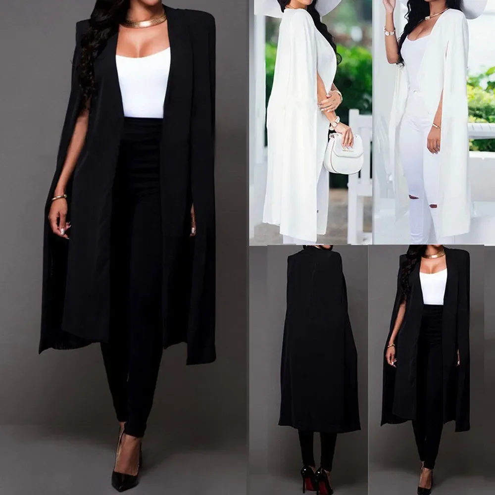 

Women Loose Long CloakCoat Cape Cardigan Jacket Trench Outwear