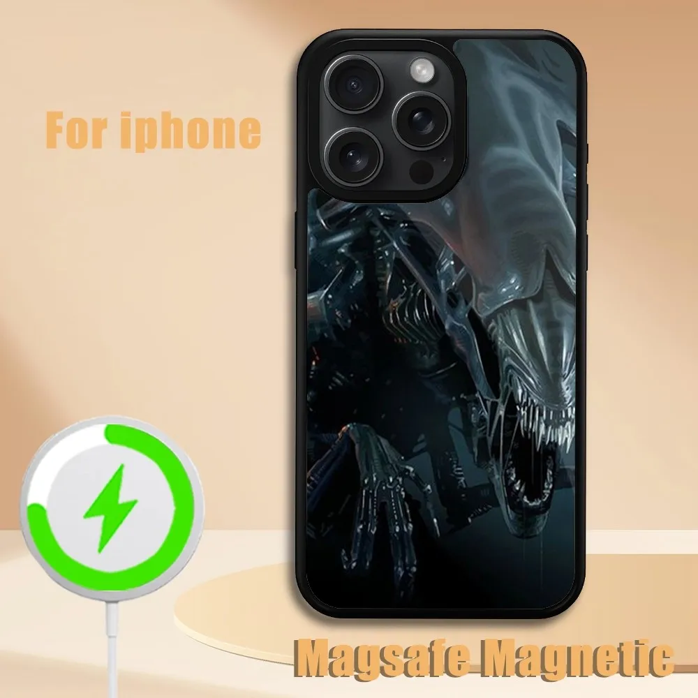 Чехол для телефона Alien Xenomorph iPhone 11 12 13 14 15 Plus Pro Max Magsafe Магнитный чехол с