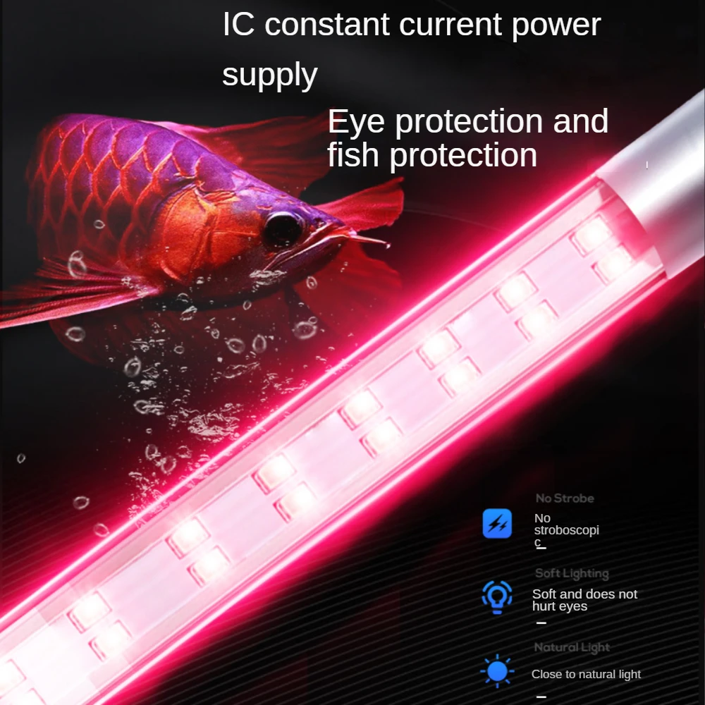 

240° Led Aquarium Lamp 5730 Chip Aluminum Alloy Cooling Tank Blue and White/3 Color Waterproof Lighting Brightening 22-146CM