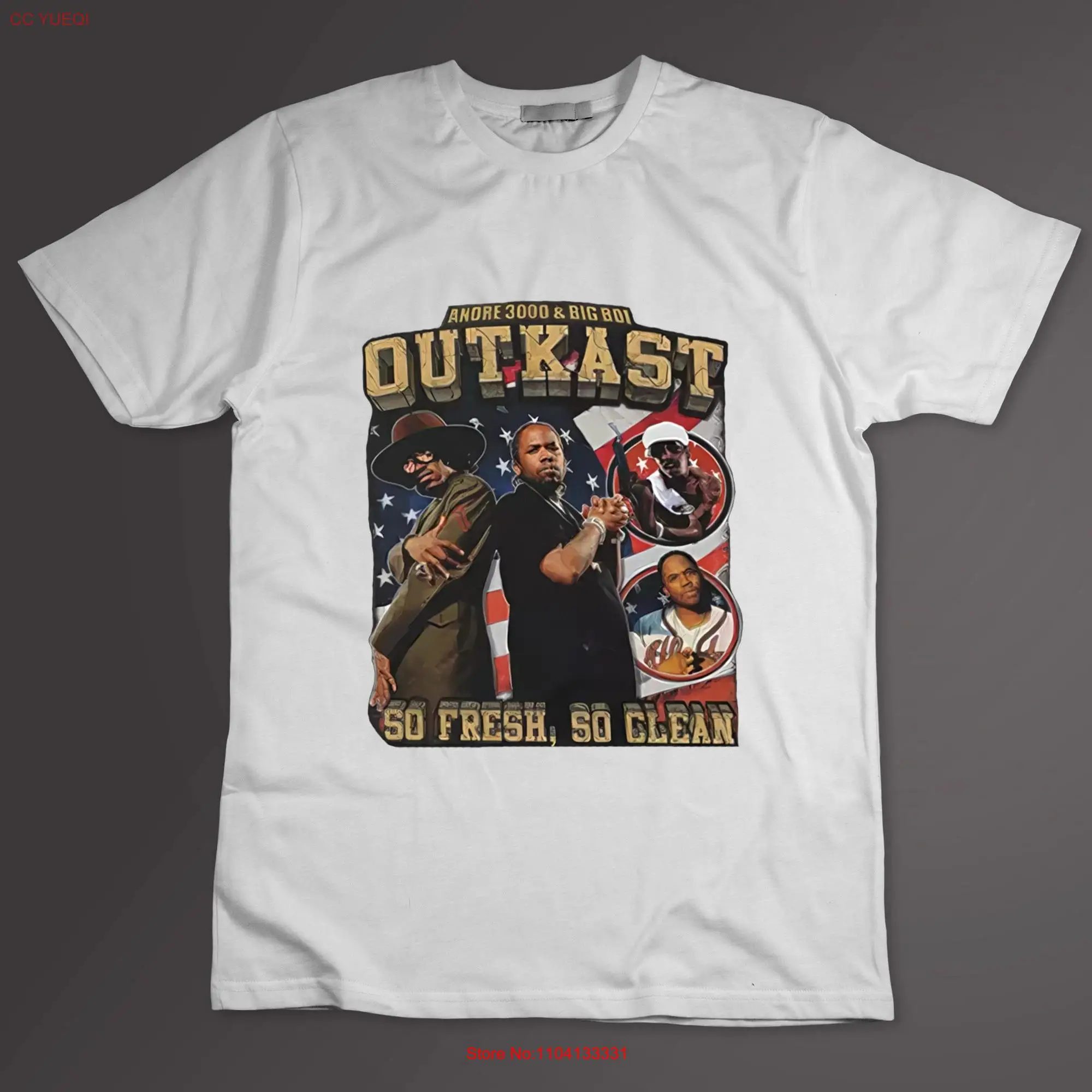 Винтажная Футболка Outkast Band So Fresh Clean с длинным или коротким рукавом в стиле ретро