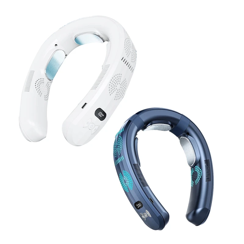 

Portable Semiconductor Hanging Neck Fan Semiconductor Cooling Cooler Fan Intelligent Cooling And Heating 6000Mah-B