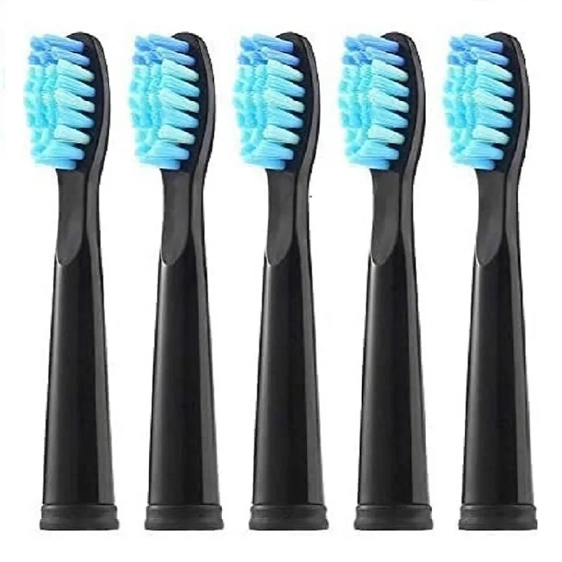 

5 PCS Sonic Electric Toothbrush Replacement Heads Tooth Brush Heads for Fairywill FW-507 FW-508 FW-917 Toothbrush Head Black