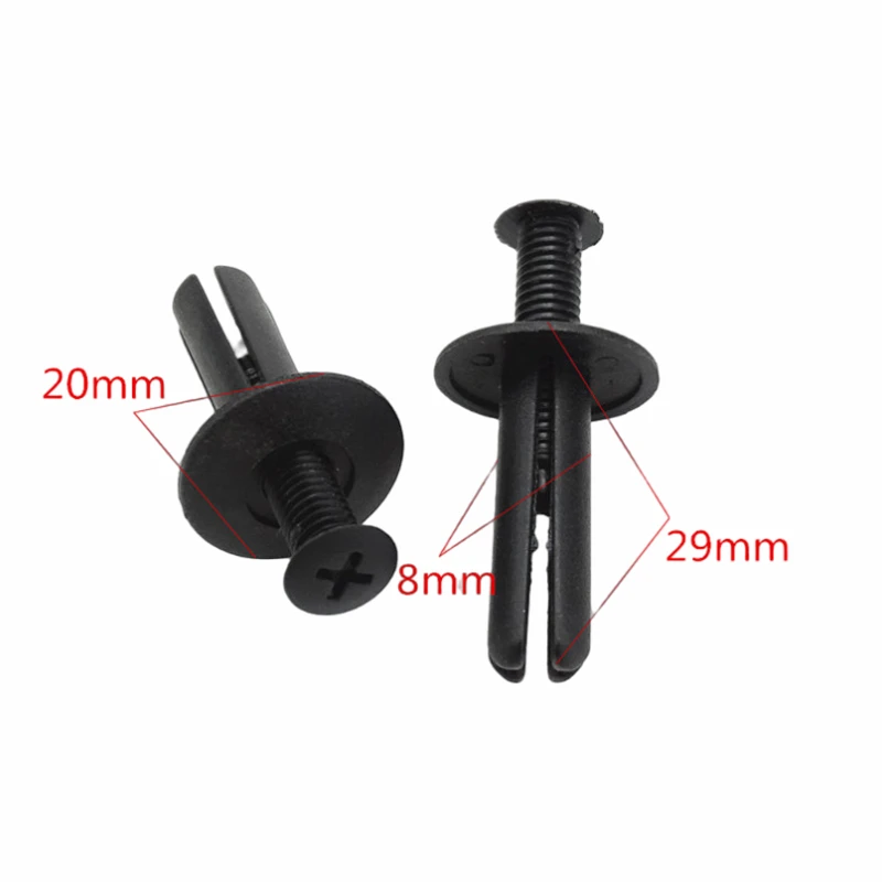 

20 шт. для 6 мм 8 мм отверстие авто крепеж для бампера зажимы пластиковый винт фиксатор зажим автомобильный багажник зажим для крыла LJ01