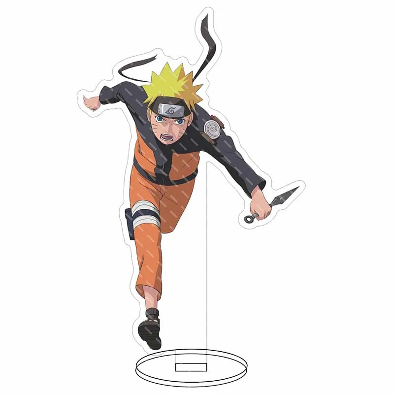 

Anime Naruto 16*14cm Kakashi Uzumaki Naruto Sasuke Itachi Peripheral Stand Two-dimensional Acrylic Ornaments Large Stand toys