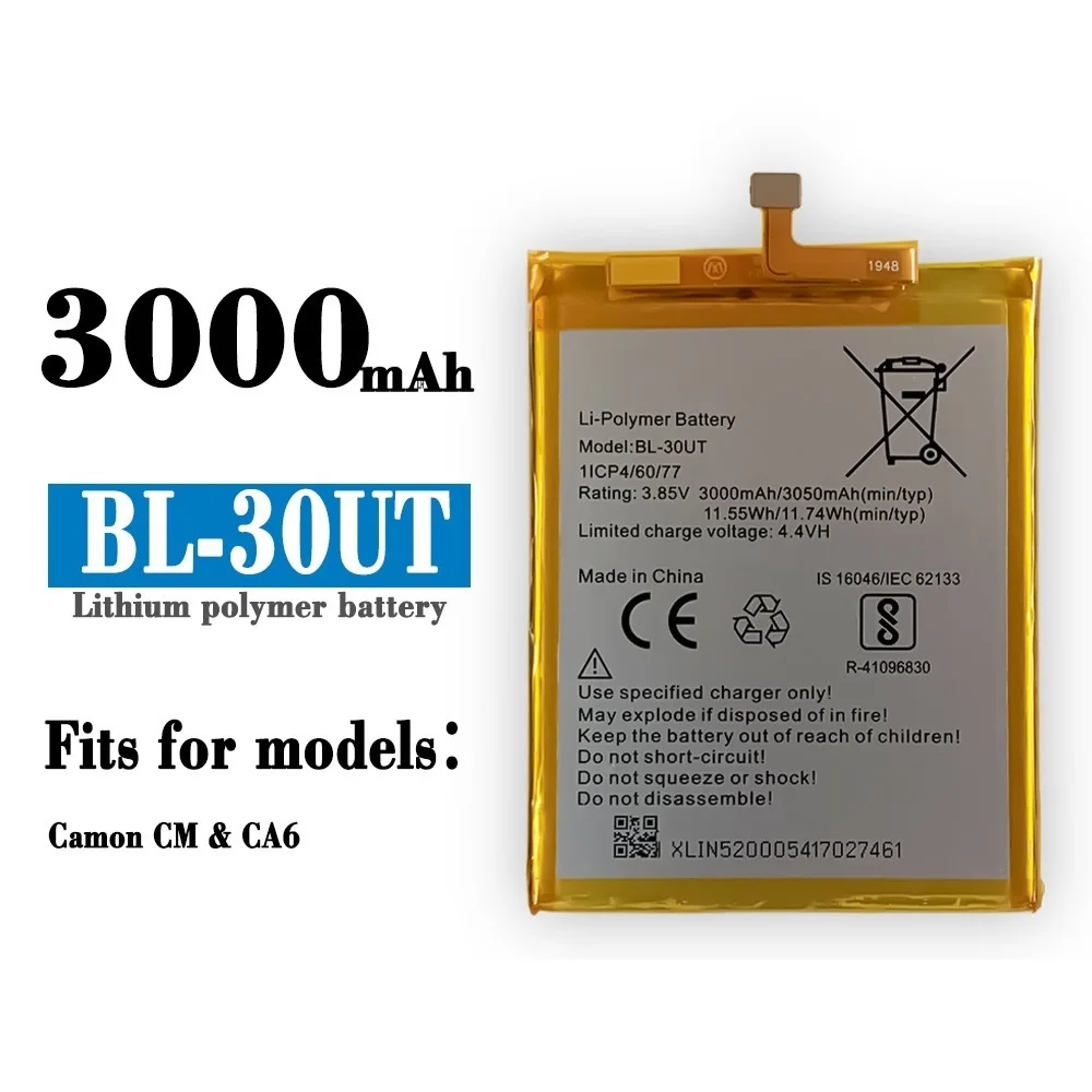 

Applicable TEC NO CA6 / CM mobile phone BL-30UT built-in battery brand new board large capacity