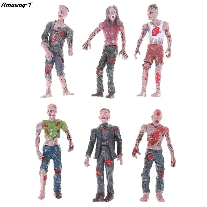 6 шт. ходячие трупы модель Ужасов Зомби Дети экшн-Фигурки игрушки куклы сборные модели