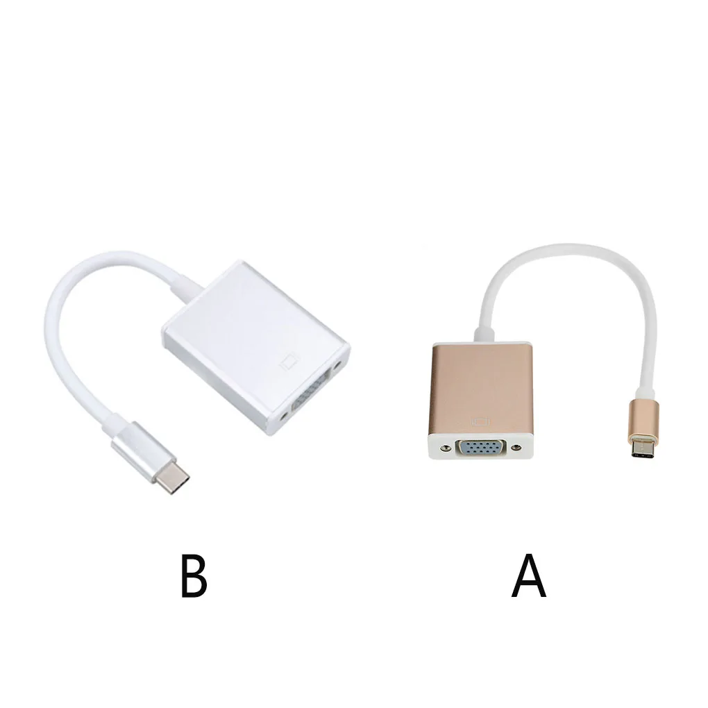 

Type-c VGA Adapter Adapt Accessories Laptops Video Converter Golden