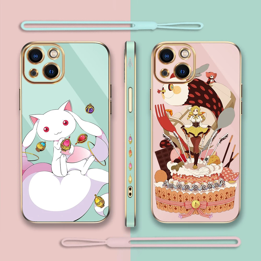 

Anime M-Magi M-Madoka Magicas Phone Case For Samsung Galaxy A52 A52s A72 A22 A53 M32 A02S A12 A32 4G 5G A51 A71 A91 Plated Cover