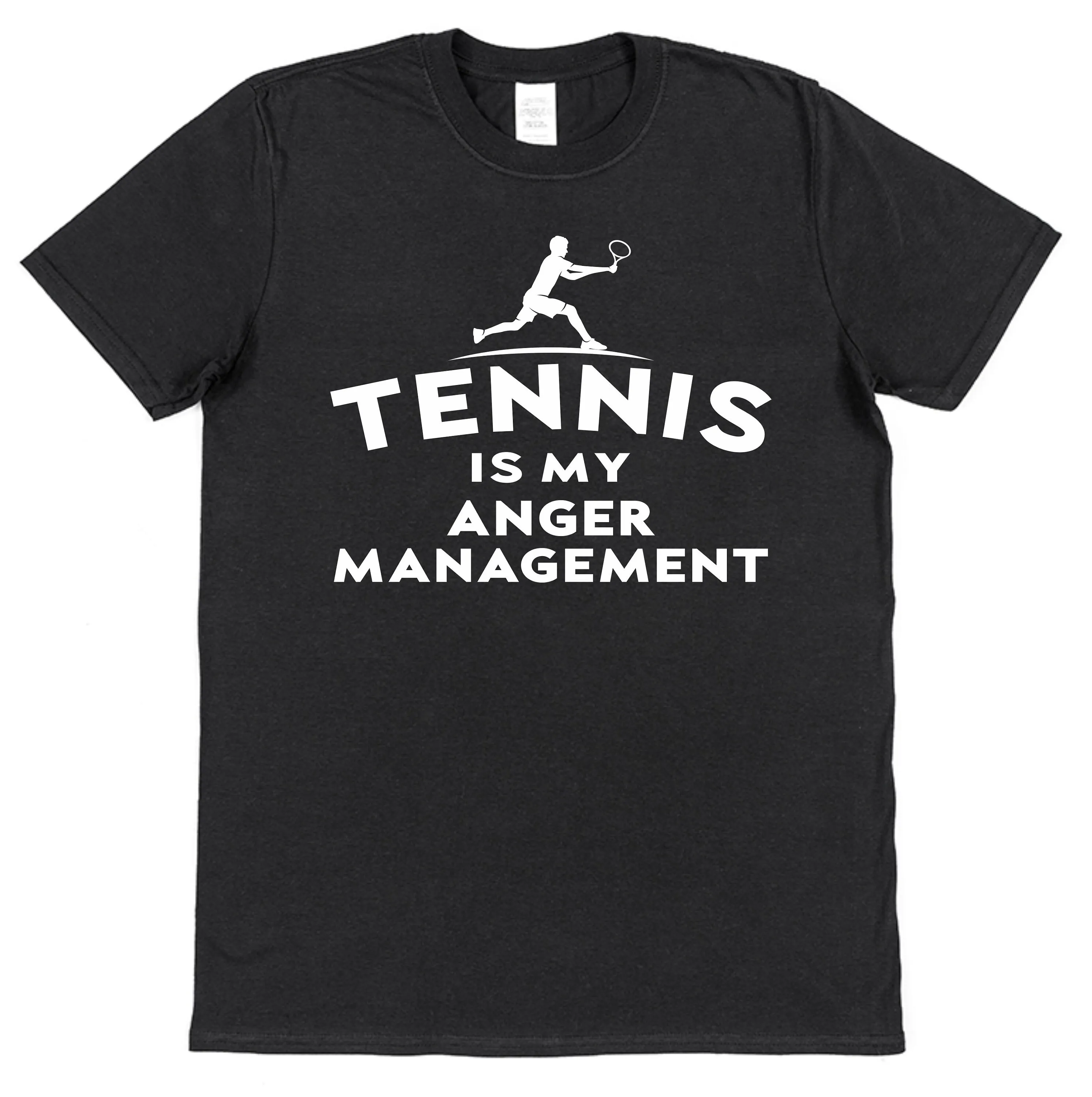 Забавная мужская хлопковая футболка Tennis is my Anger Management подарок игроку клуб папа
