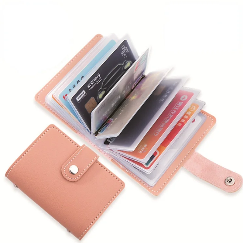 

26 Bits Credit Card Holder Business Bank Card Pocket PVC Large Capacity Card Cash Storage Clip Organizer Case ID Holder Bags