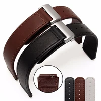 for huawei b6 b2 b3 smart bracelet genuine leather watch band mens bracelet womens folding buckle replacement soft watch strap