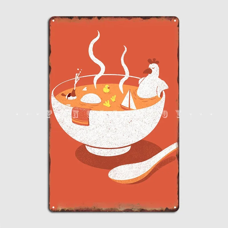 Металлический знак &quotMmm... La Chicken Soup!&quot