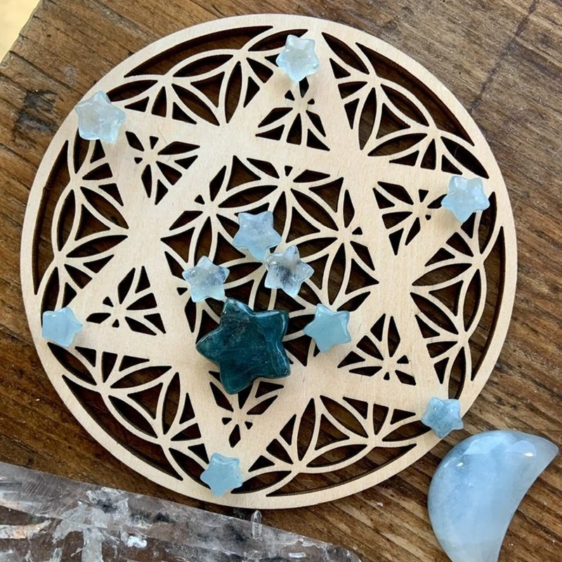

Цветок жизни, Настенный декор, деревянная мандала, кристальная сетка, Священная геометрия, деревянное настенное украшение, искусство, Йога, ...