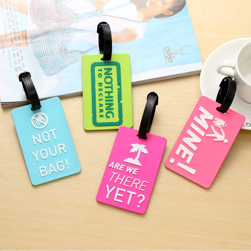 Anti Theft Luggage Tags PVC Don't Touch Letters Baggage Name Tag Fashion Suitcase ID Address Labels Holder Travel Accessories